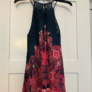 Free People Intimately Blue Lacey Cotton Sundress Size Small